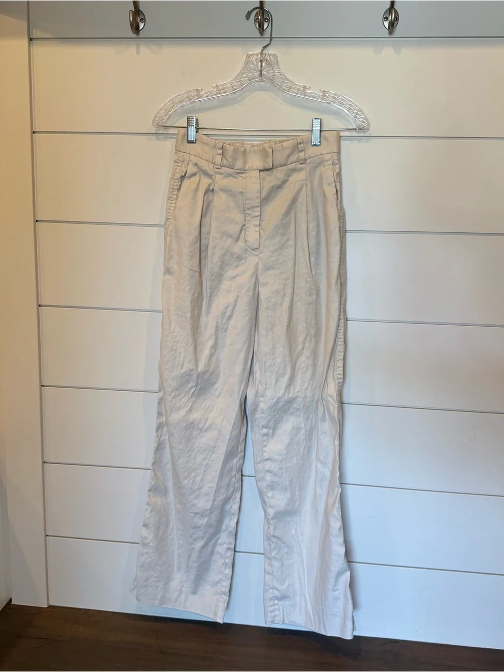 Aritzia Babaton khaki linen blend trouser 4